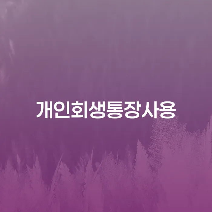 은행압류 개인회생 관련정보