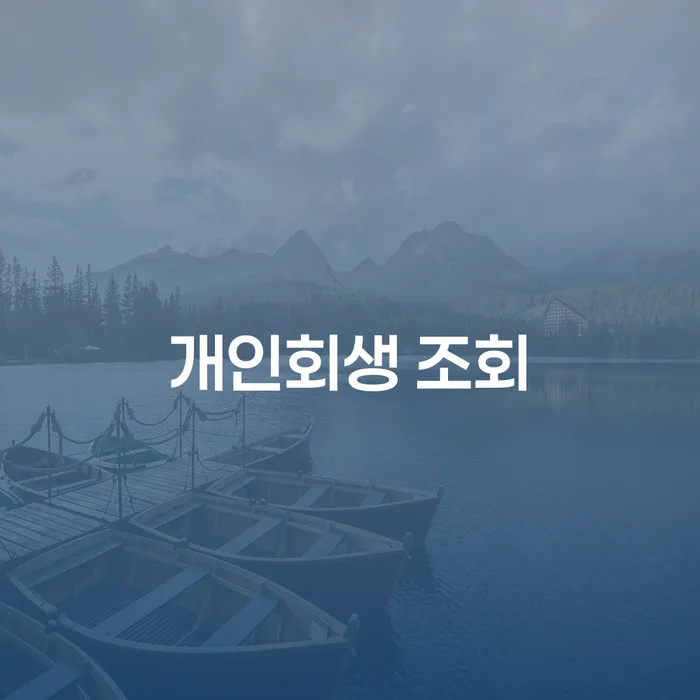 개인회생 조회와 개인파산조건, 무엇이 당신에게 적합할까요?